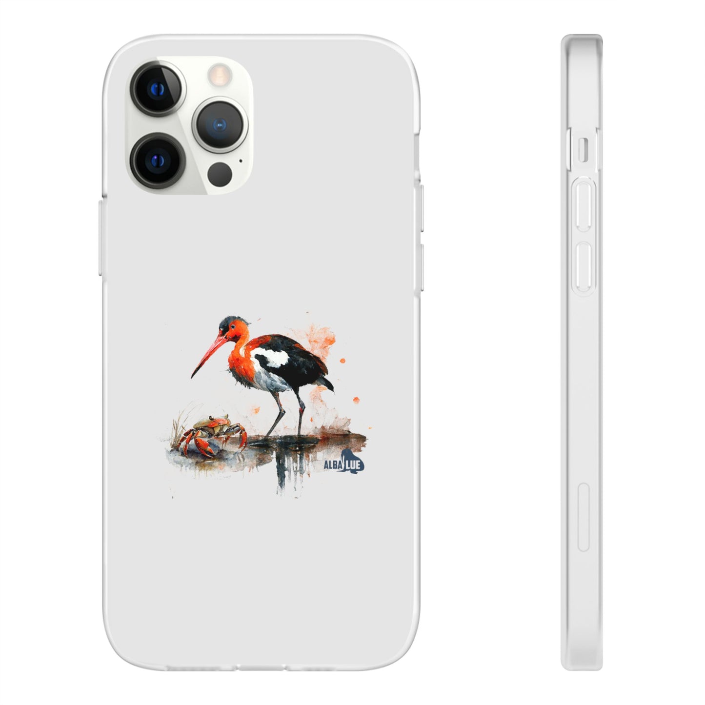 Bird Watercolor Phone Case — Painted Water Bird Flexi Case