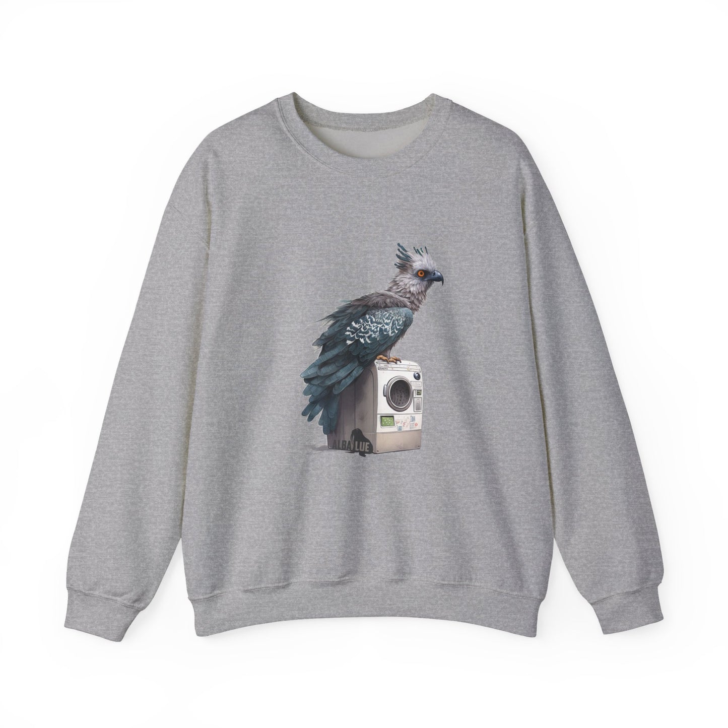Harpy Eagle Sitting on a Washing Machine  - Crewneck Sweatshirt
