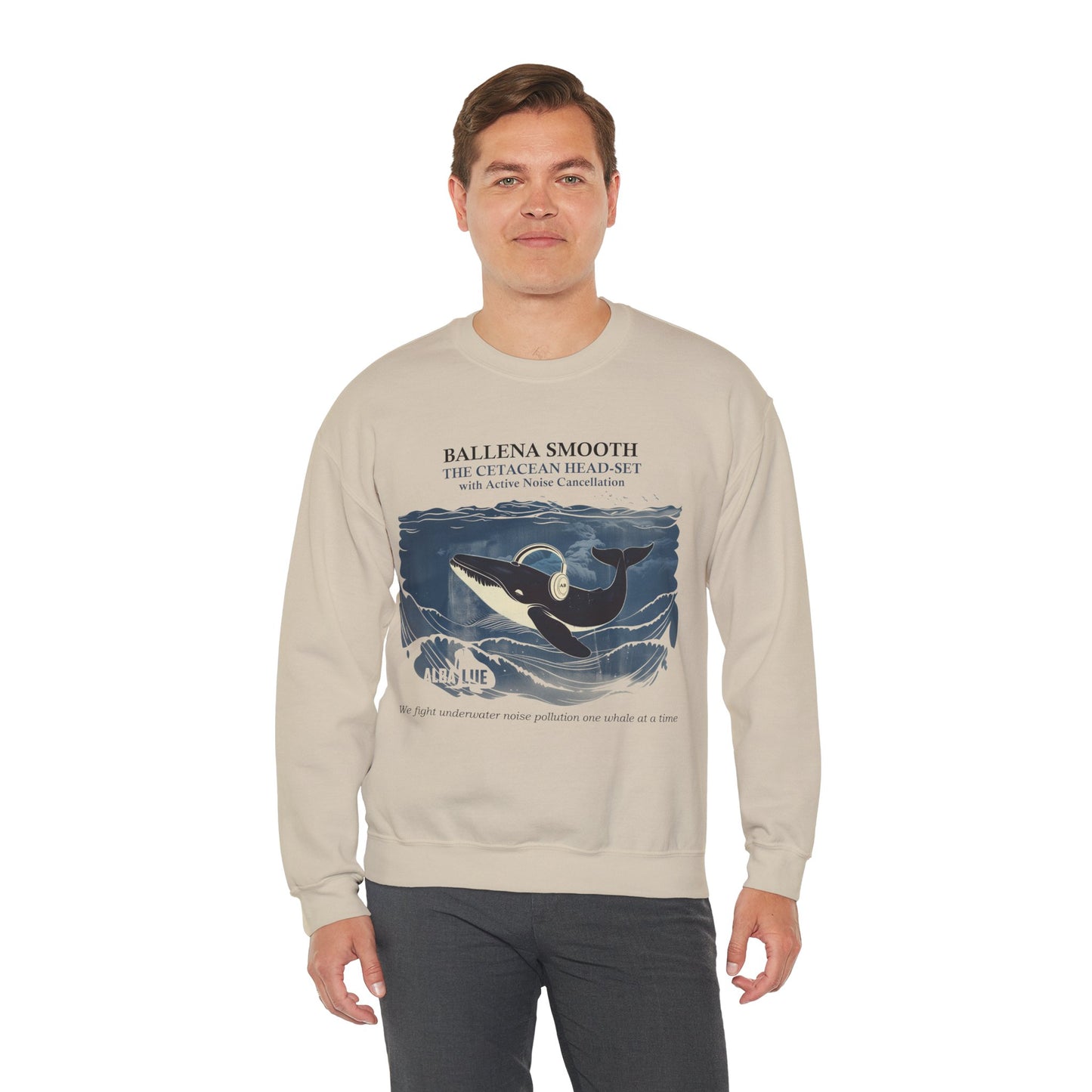 Whale Headphone - Crewneck Sweatshirt