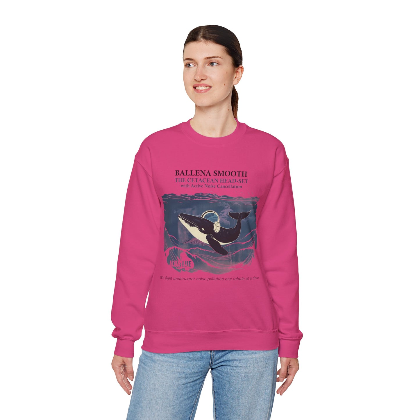 Whale Headphone - Crewneck Sweatshirt