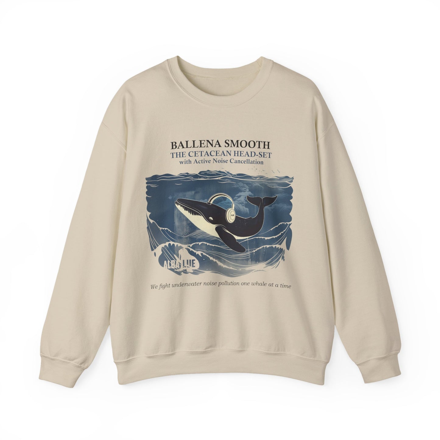 Whale Headphone - Crewneck Sweatshirt