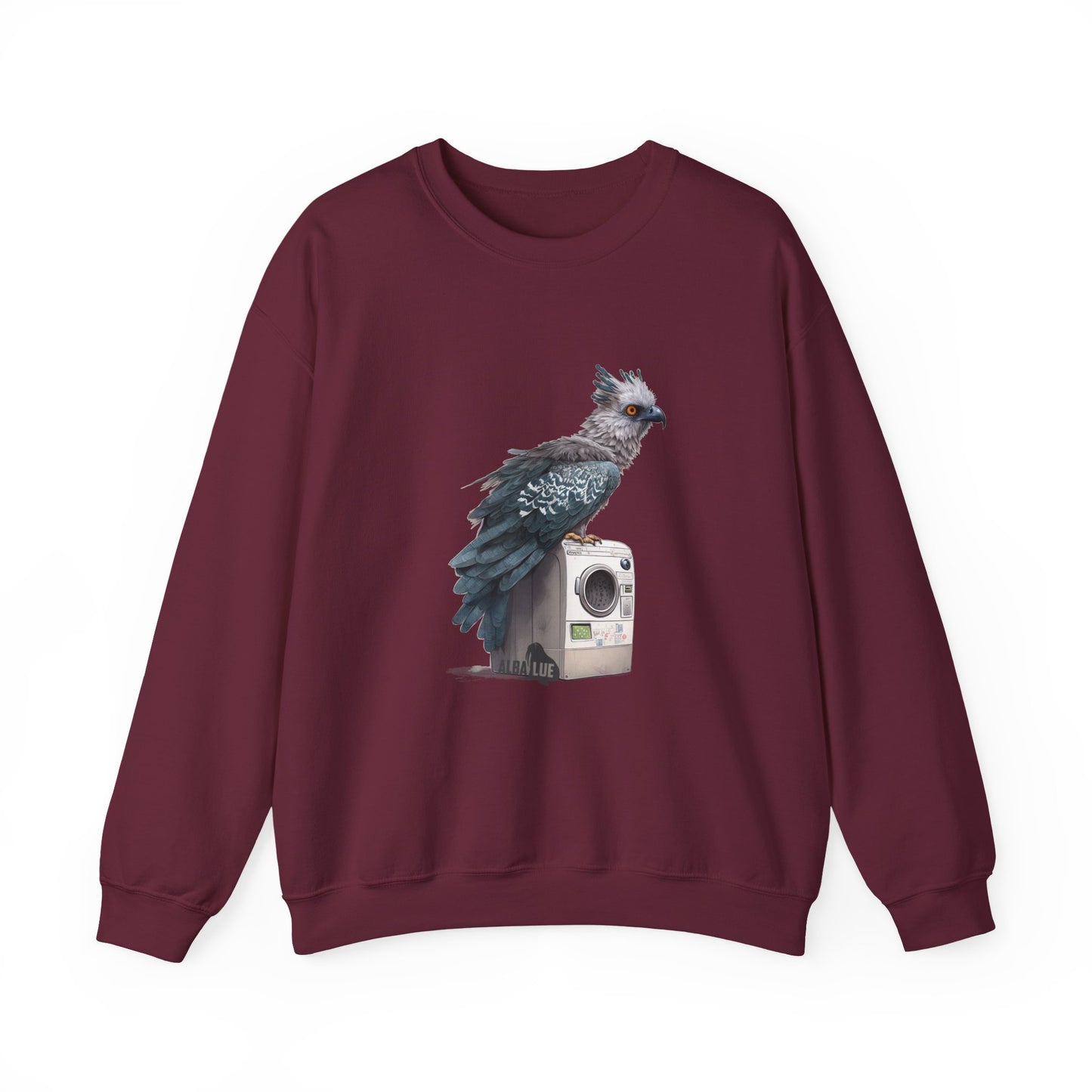 Harpy Eagle Sitting on a Washing Machine  - Crewneck Sweatshirt