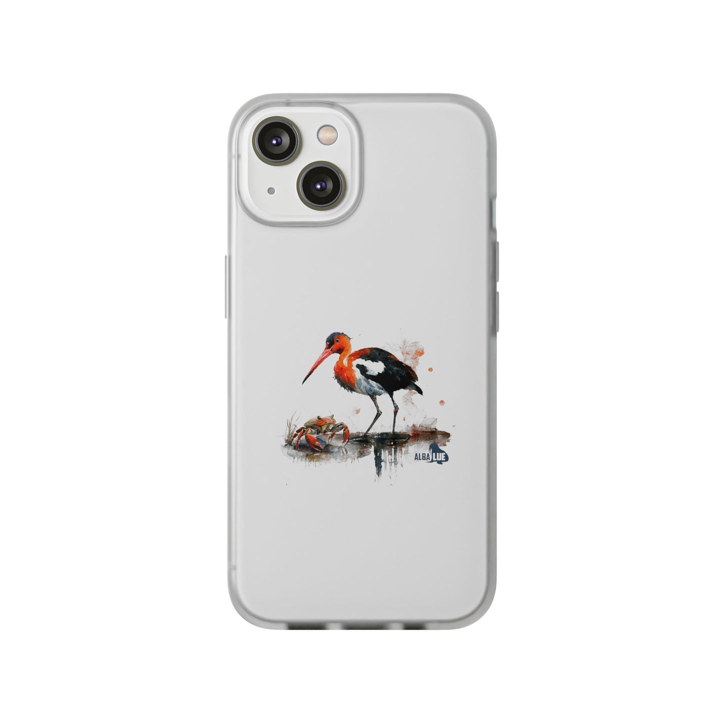 Bird Watercolor Phone Case — Painted Water Bird Flexi Case