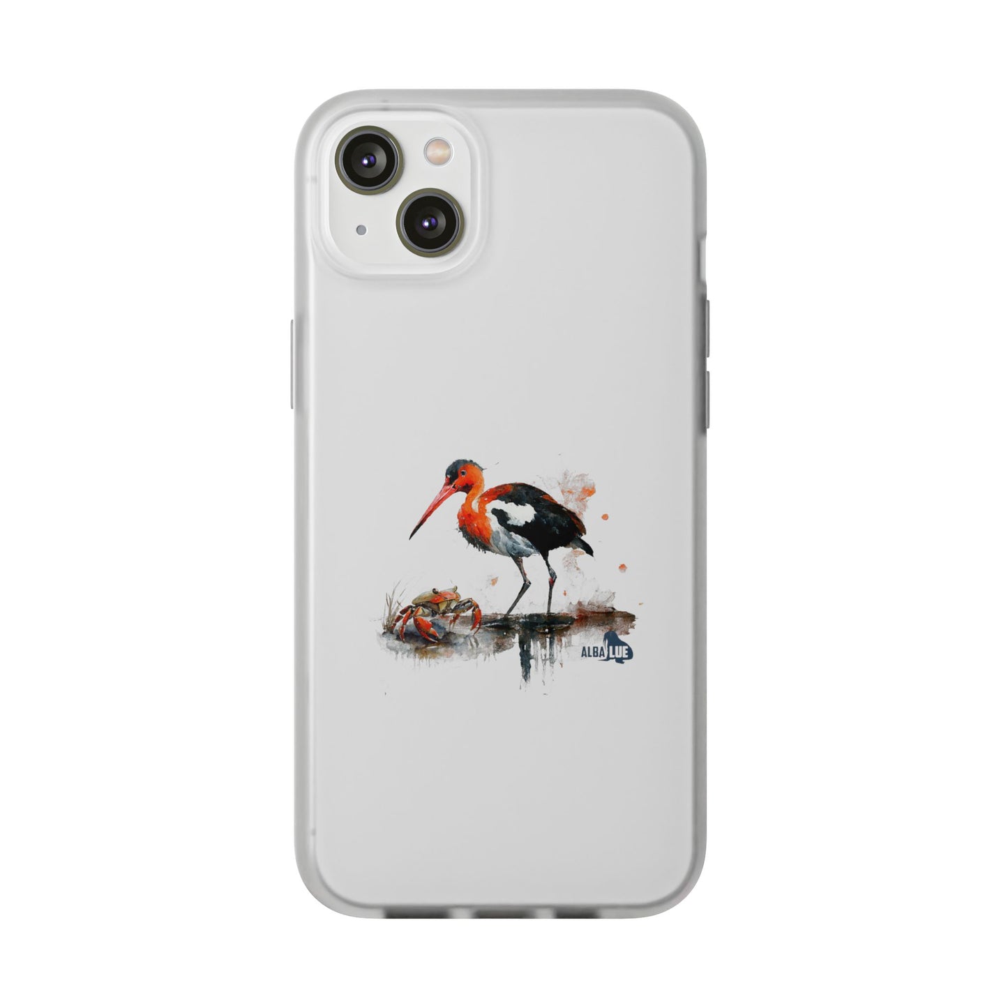 Bird Watercolor Phone Case — Painted Water Bird Flexi Case