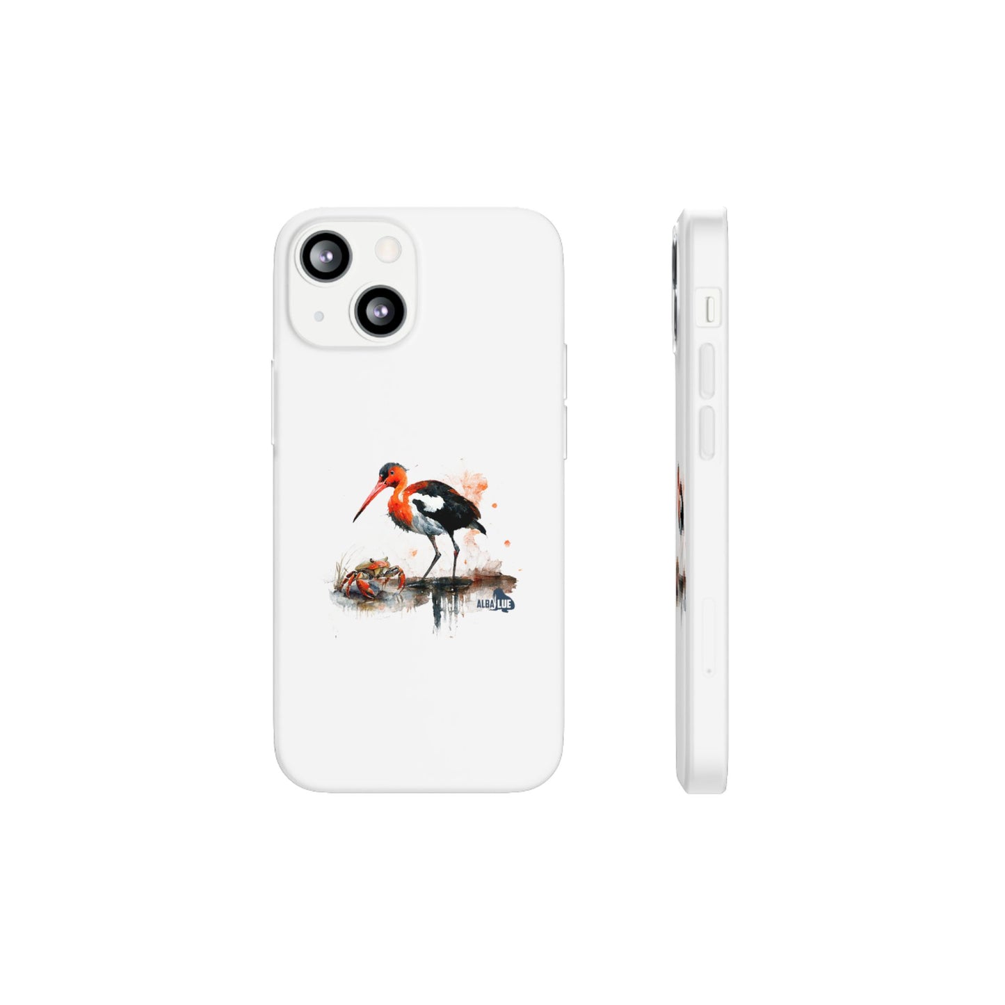 Bird Watercolor Phone Case — Painted Water Bird Flexi Case