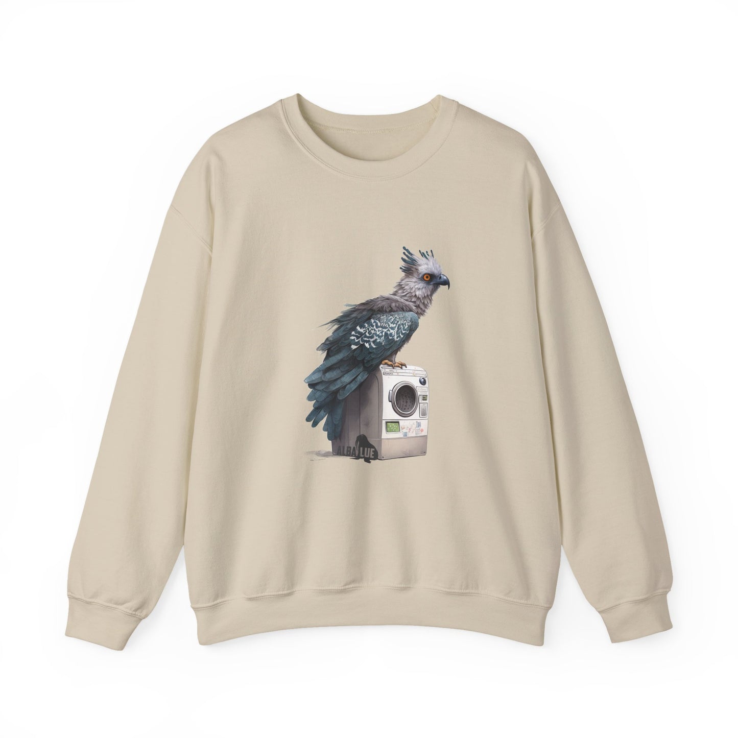 Harpy Eagle Sitting on a Washing Machine  - Crewneck Sweatshirt