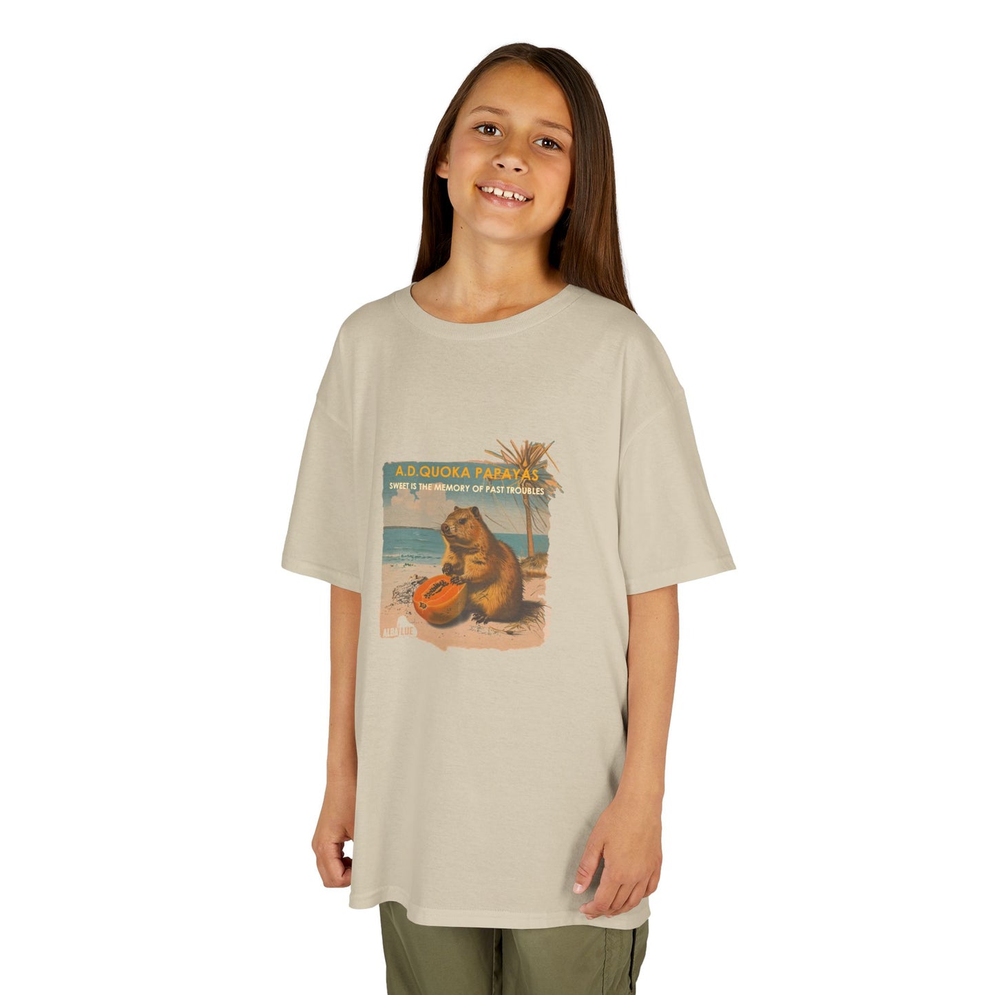 Retro A.D. Quokka Papayas - Kids T-Shirt