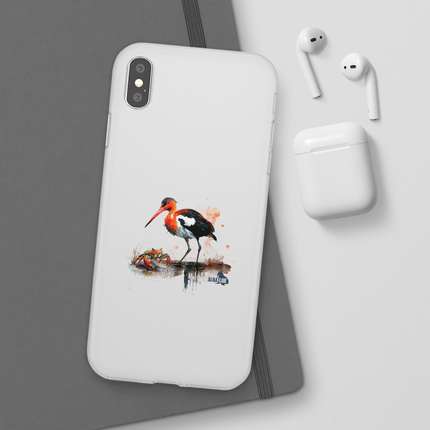 Bird Watercolor Phone Case — Painted Water Bird Flexi Case