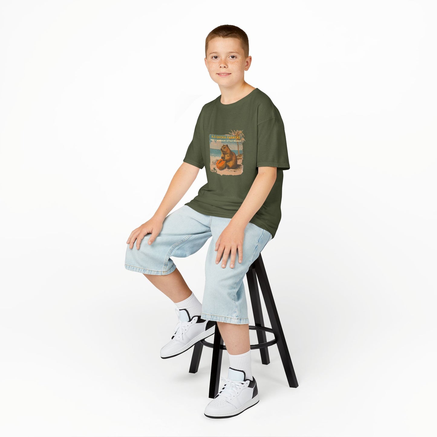 Retro A.D. Quokka Papayas - Kids T-Shirt