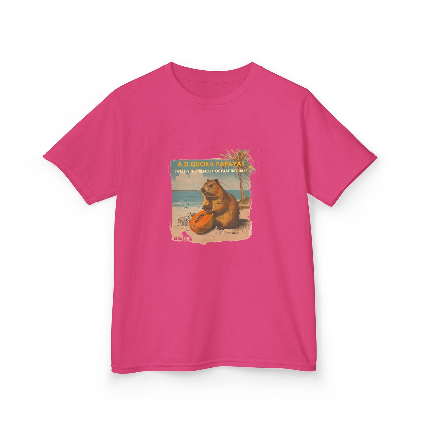 Retro A.D. Quokka Papayas - Kids T-Shirt
