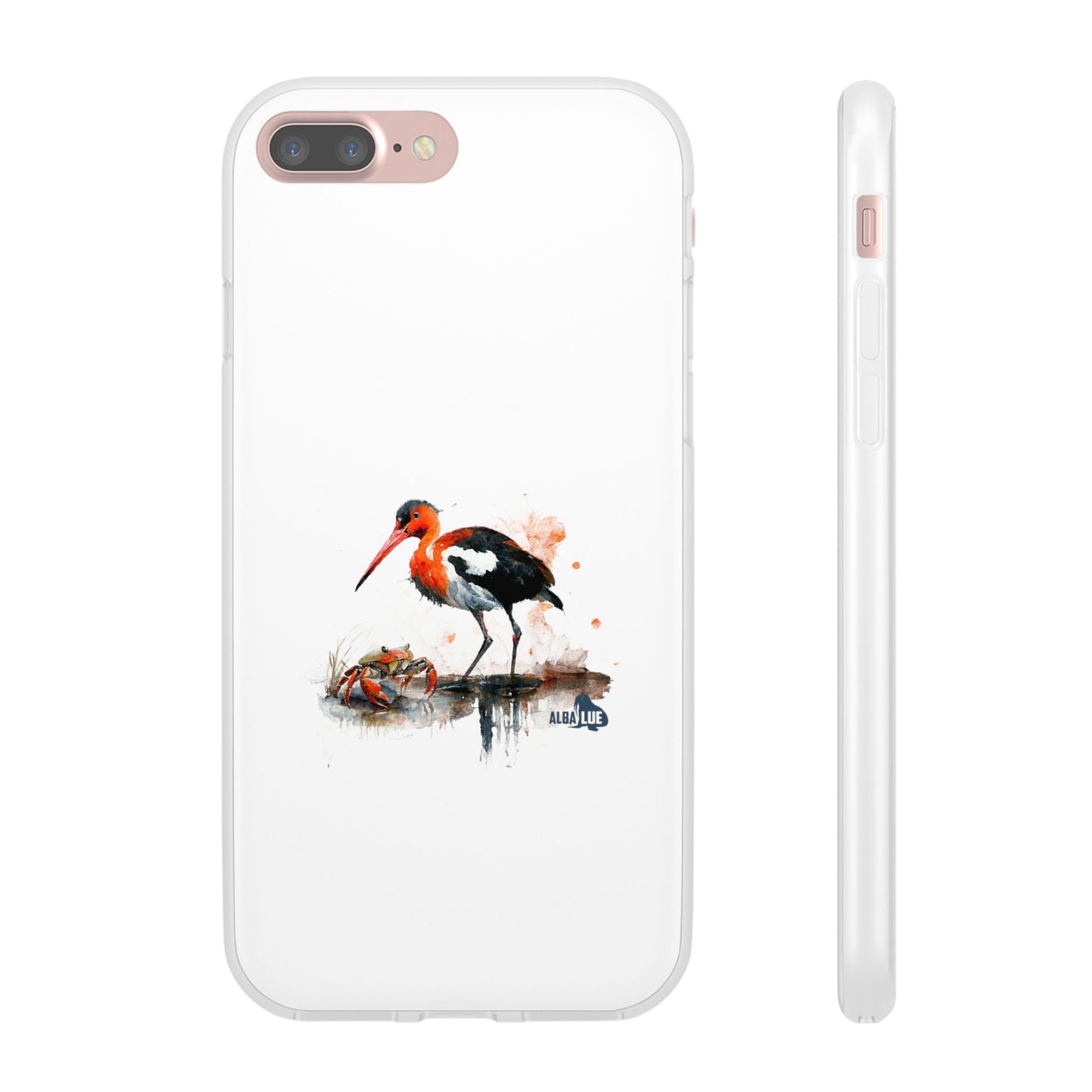 Bird Watercolor Phone Case — Painted Water Bird Flexi Case