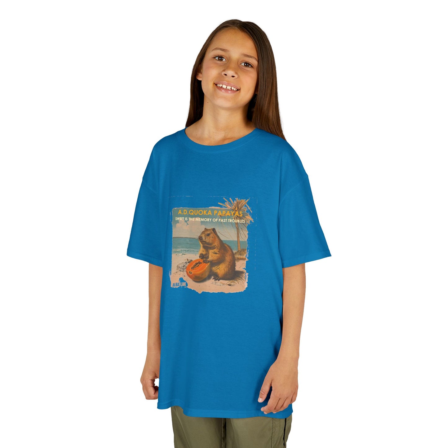 Retro A.D. Quokka Papayas - Kids T-Shirt