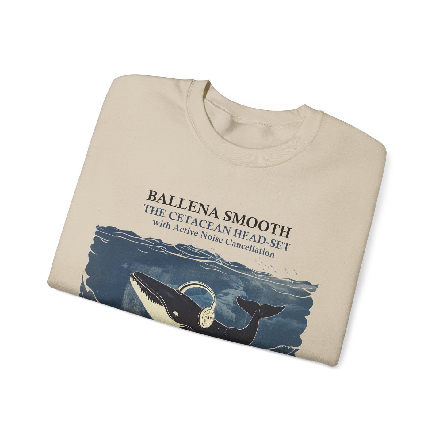 Whale Headphone - Crewneck Sweatshirt