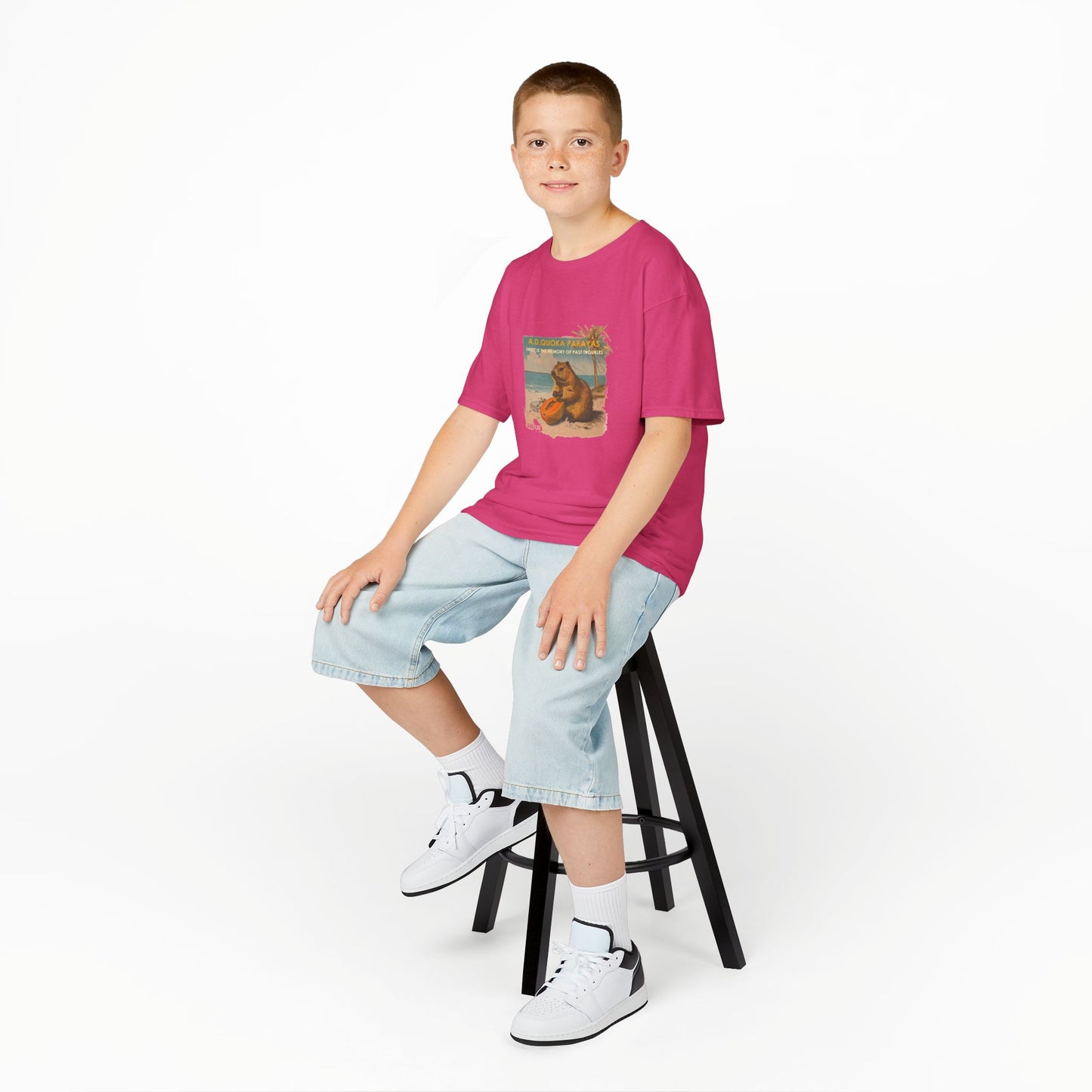 Retro A.D. Quokka Papayas - Kids T-Shirt