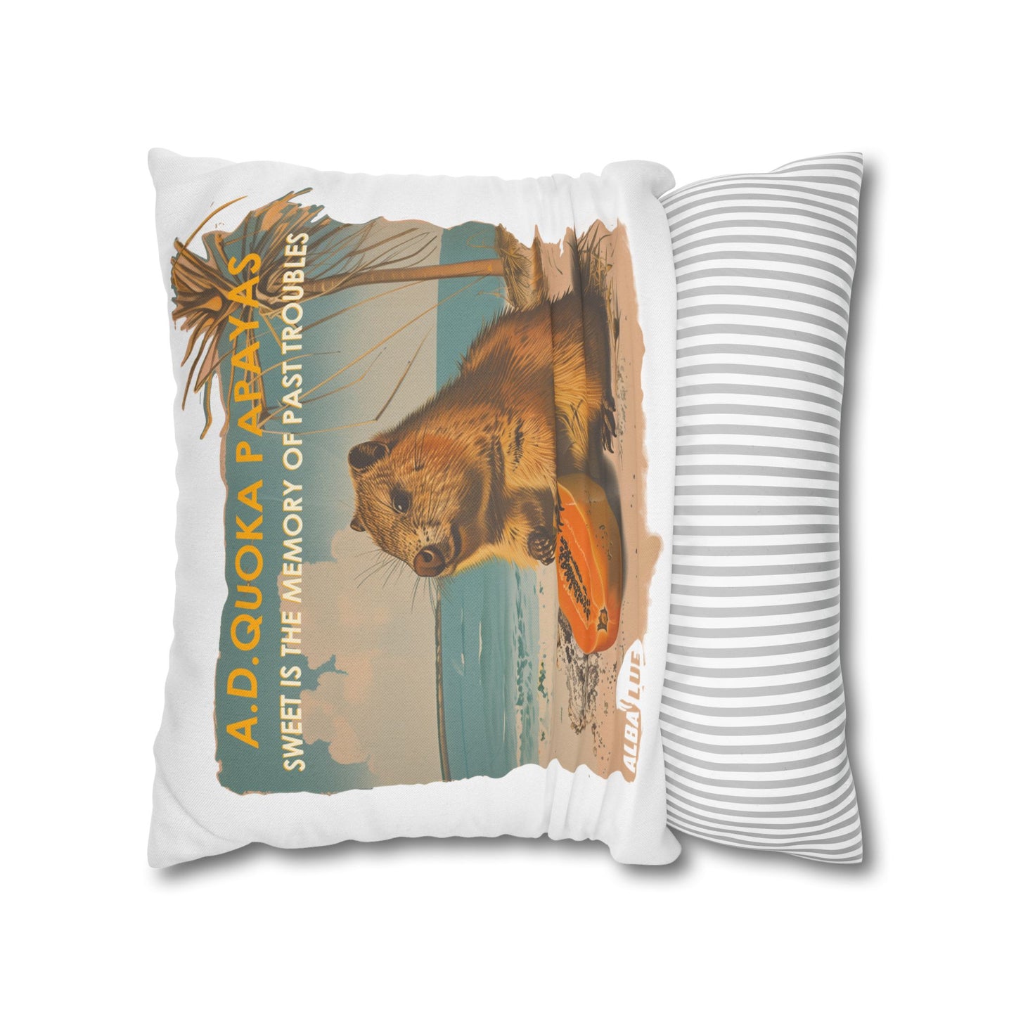 Retro A.D. Quokka Papayas - Pillowcase