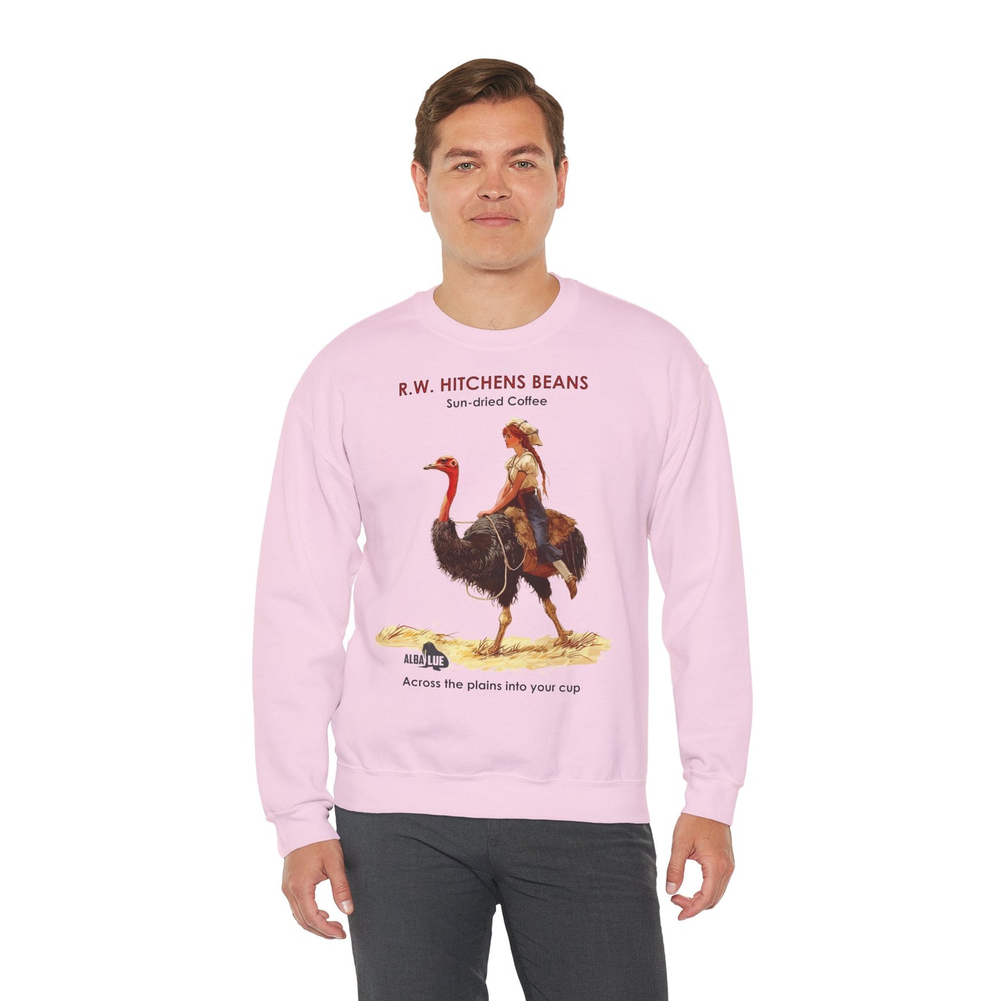 Vintage Ostrich Coffee Ad - Crewneck Sweatshirt