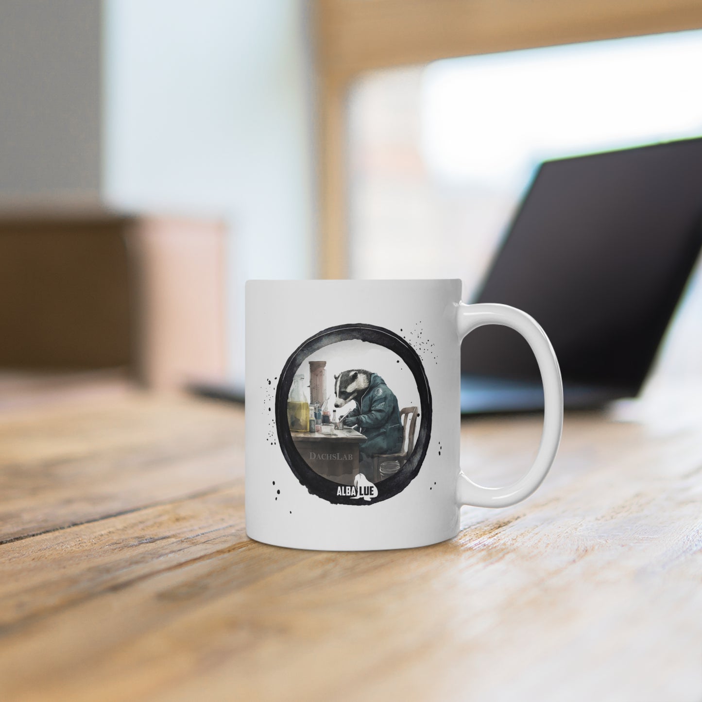 Badger in a Lab - Ceramic Mug