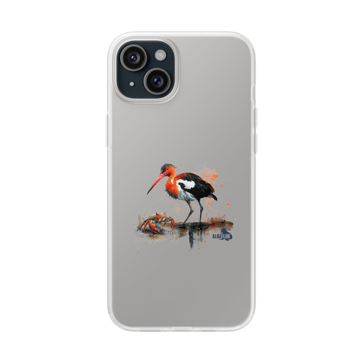 Bird Watercolor Phone Case — Painted Water Bird Flexi Case