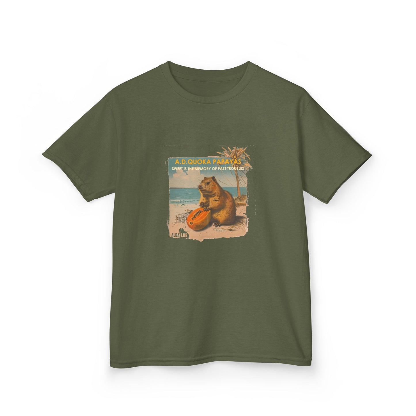 Retro A.D. Quokka Papayas - Kids T-Shirt