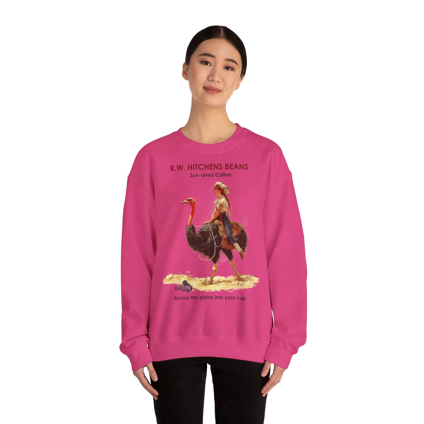 Vintage Ostrich Coffee Ad - Crewneck Sweatshirt