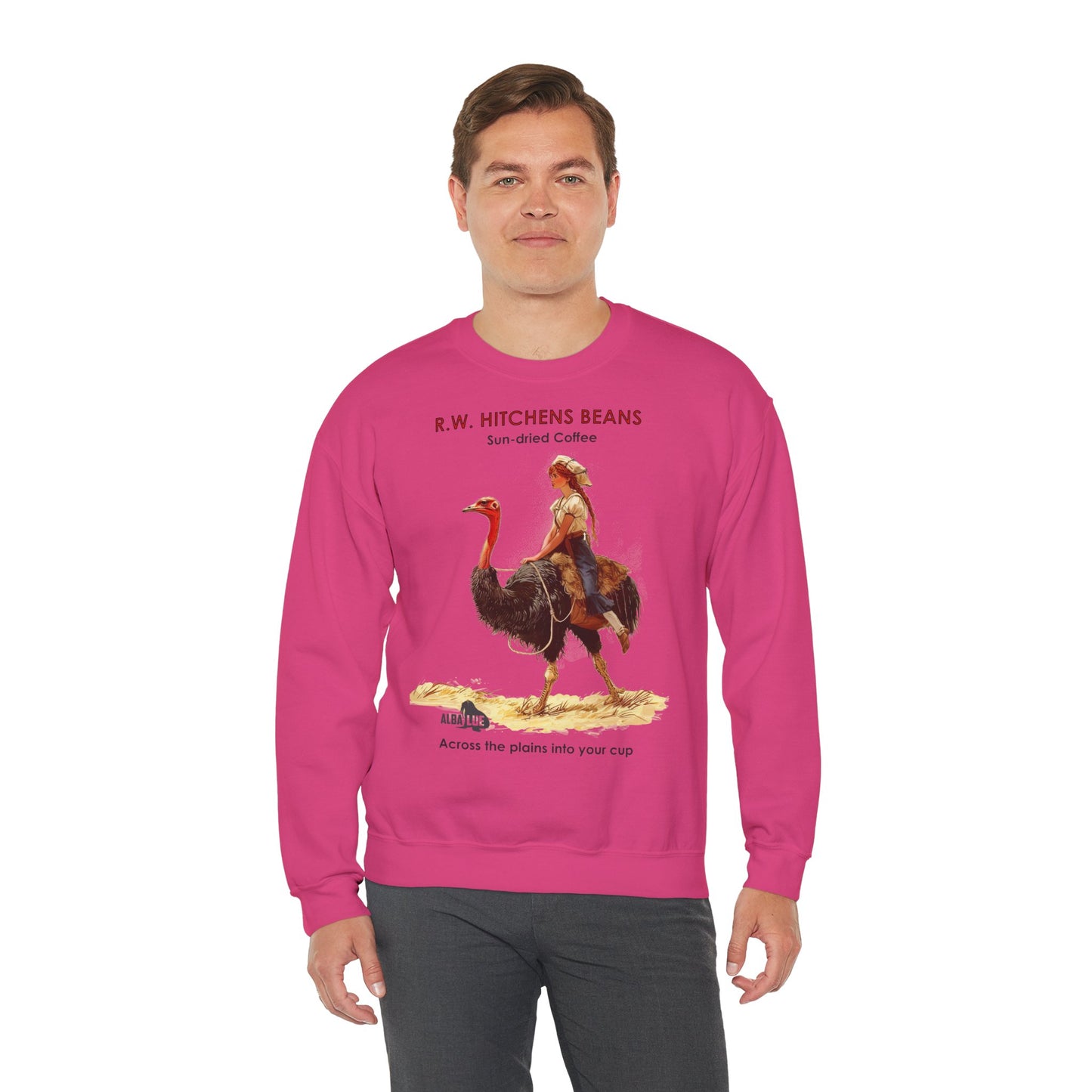 Vintage Ostrich Coffee Ad - Crewneck Sweatshirt
