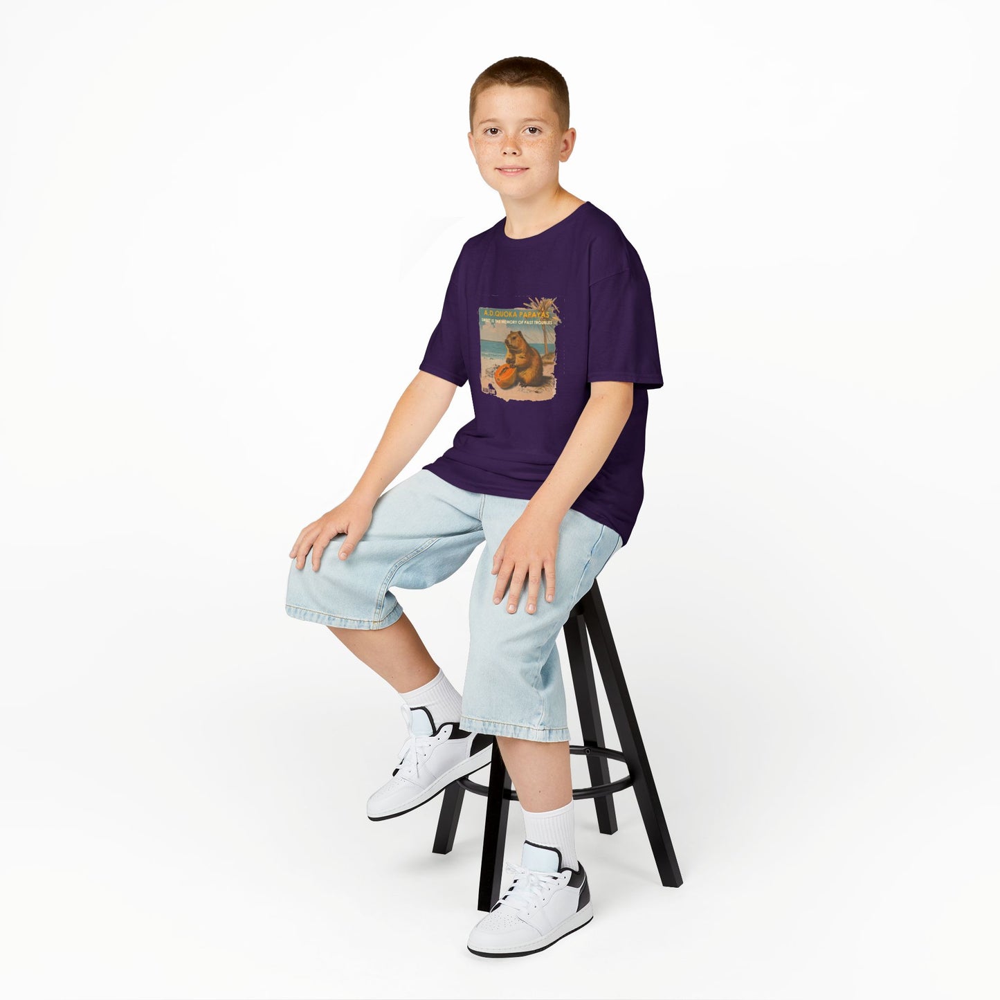 Retro A.D. Quokka Papayas - Kids T-Shirt