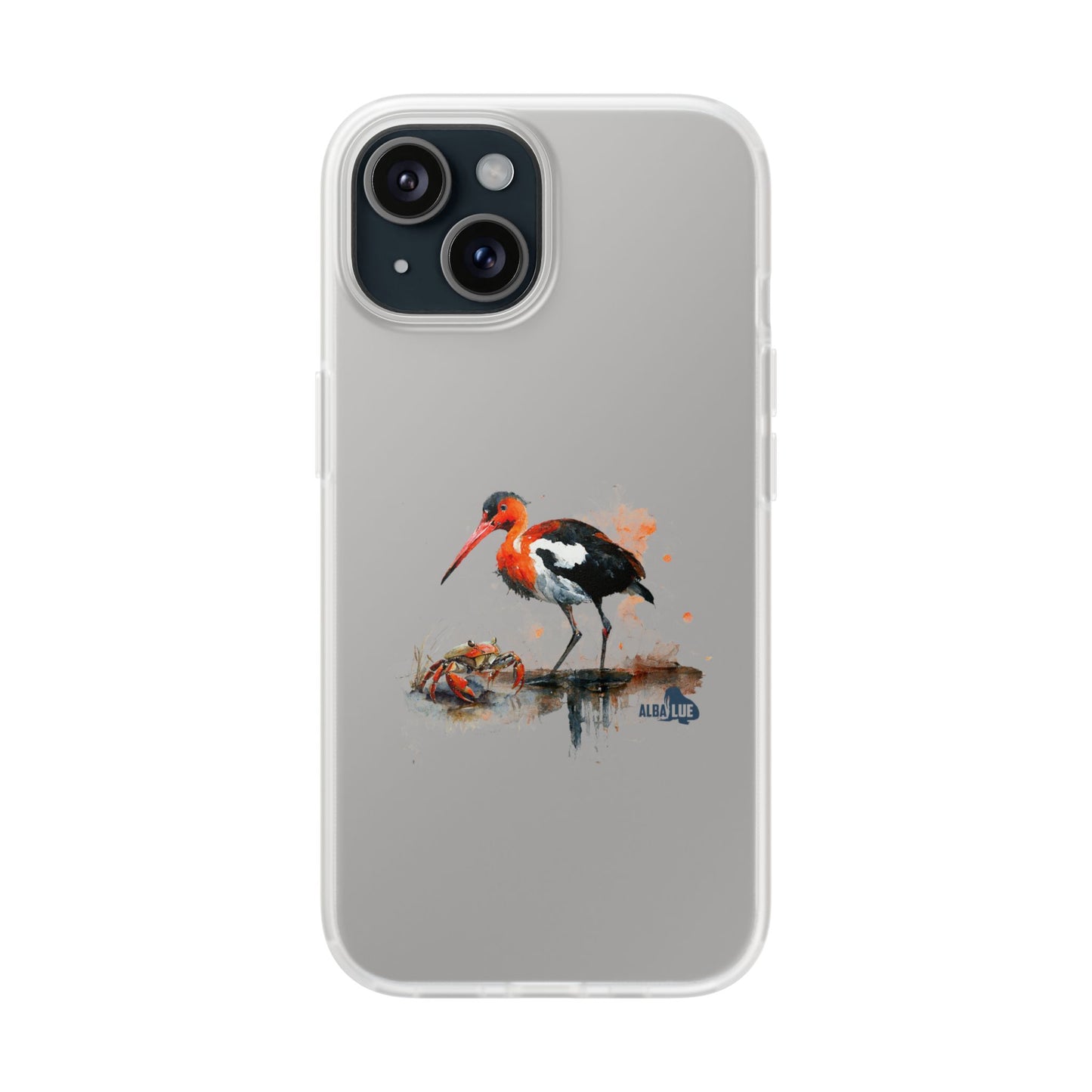 Bird Watercolor Phone Case — Painted Water Bird Flexi Case