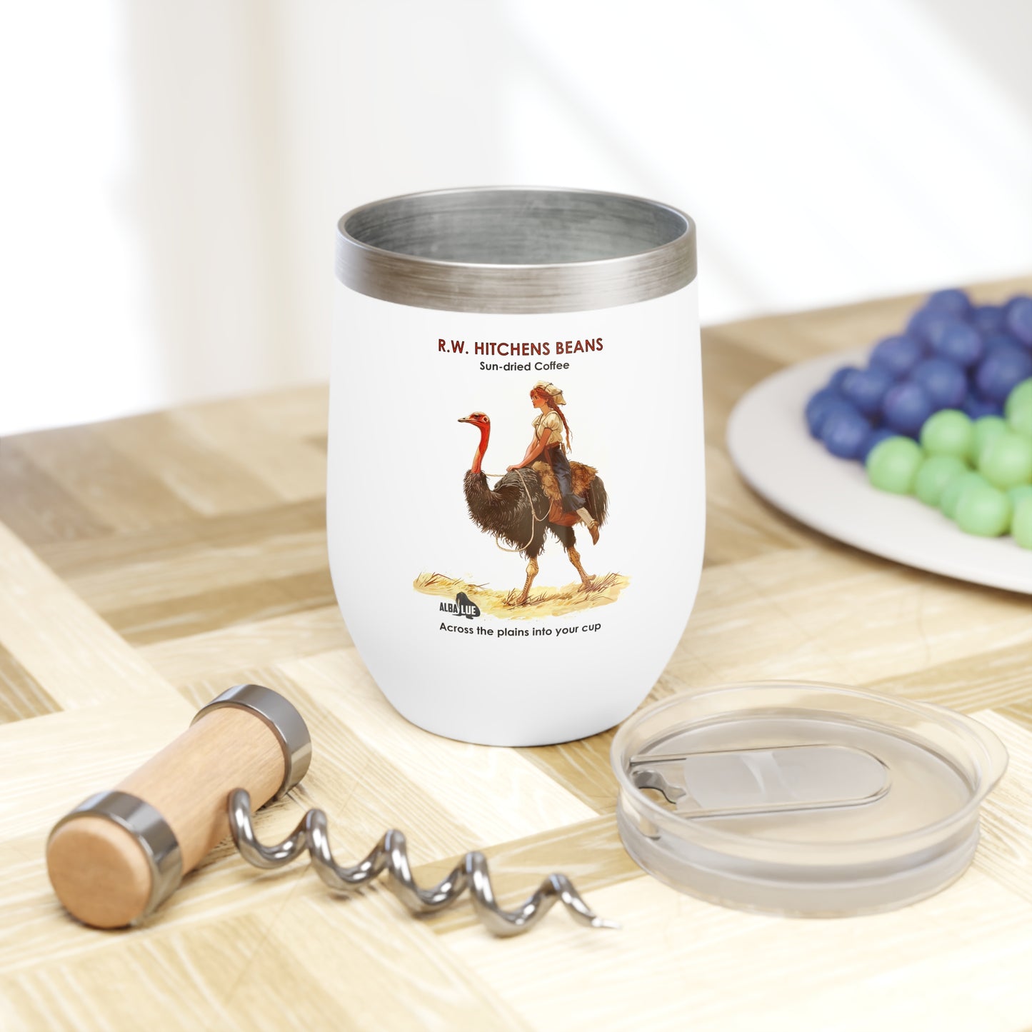 Vintage Ostrich Coffee Ad - Chill Wine Tumbler
