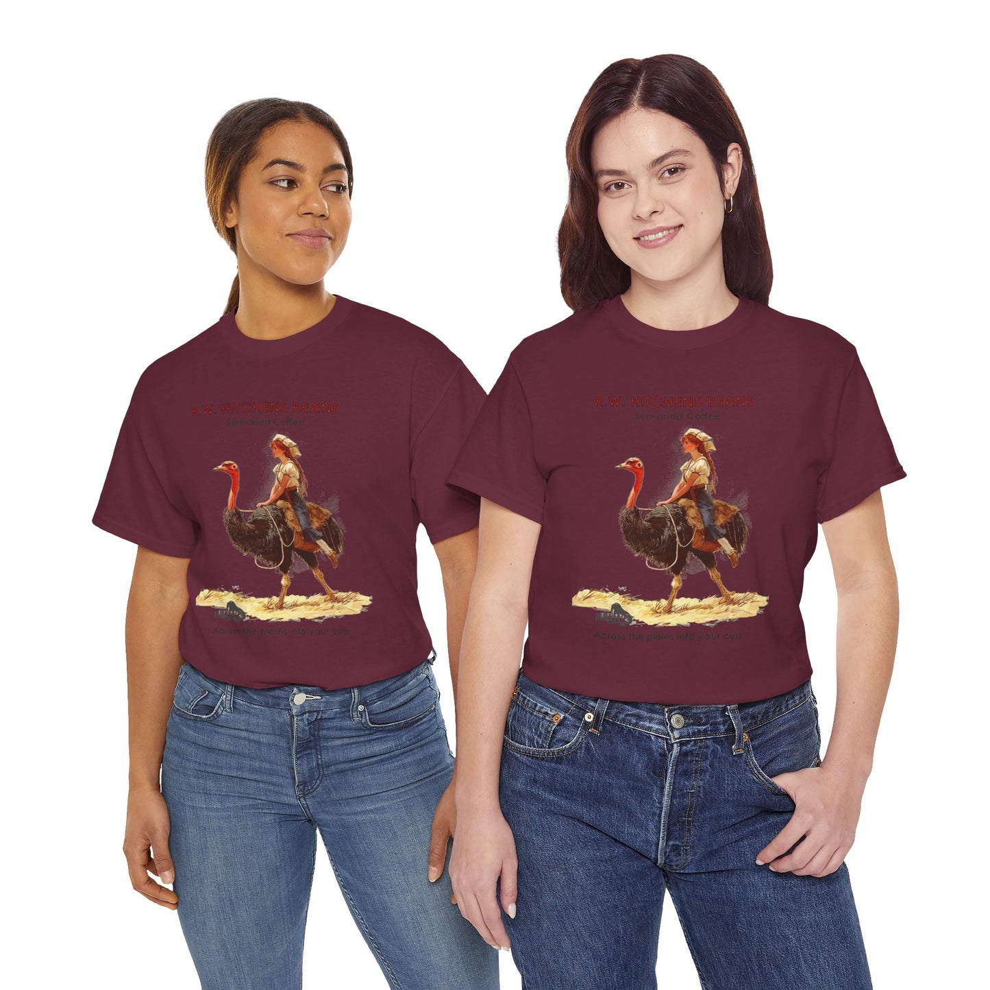 Vintage Ostrich Coffee Ad - T-Shirt