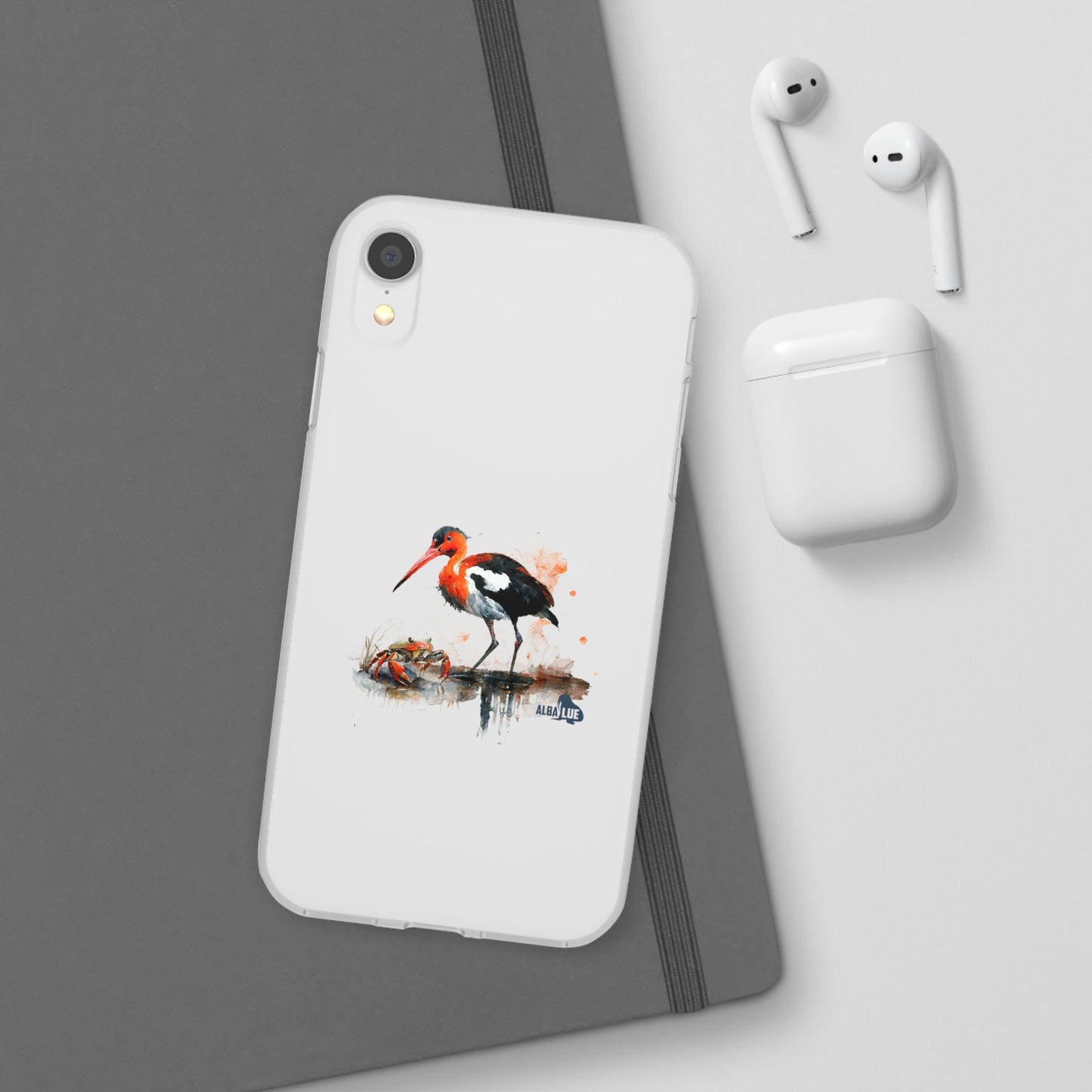 Bird Watercolor Phone Case — Painted Water Bird Flexi Case
