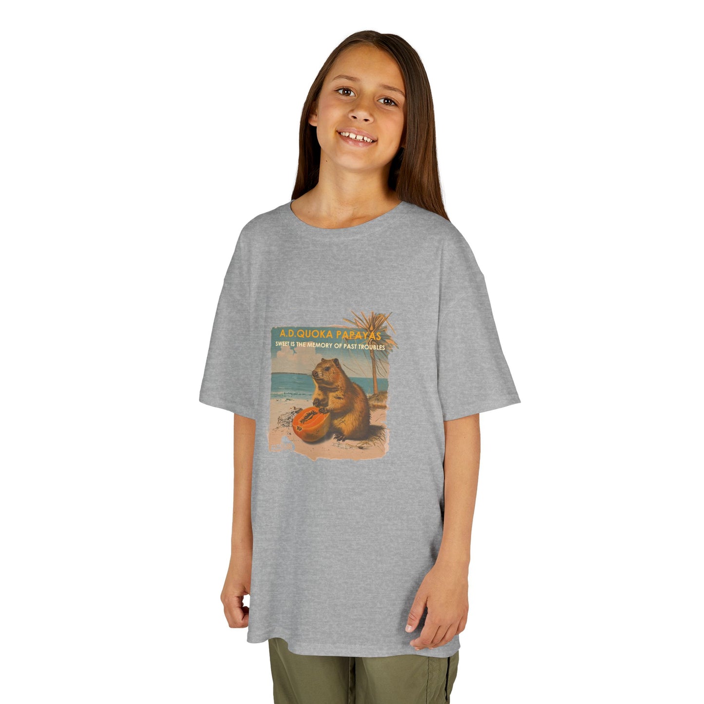 Retro A.D. Quokka Papayas - Kids T-Shirt