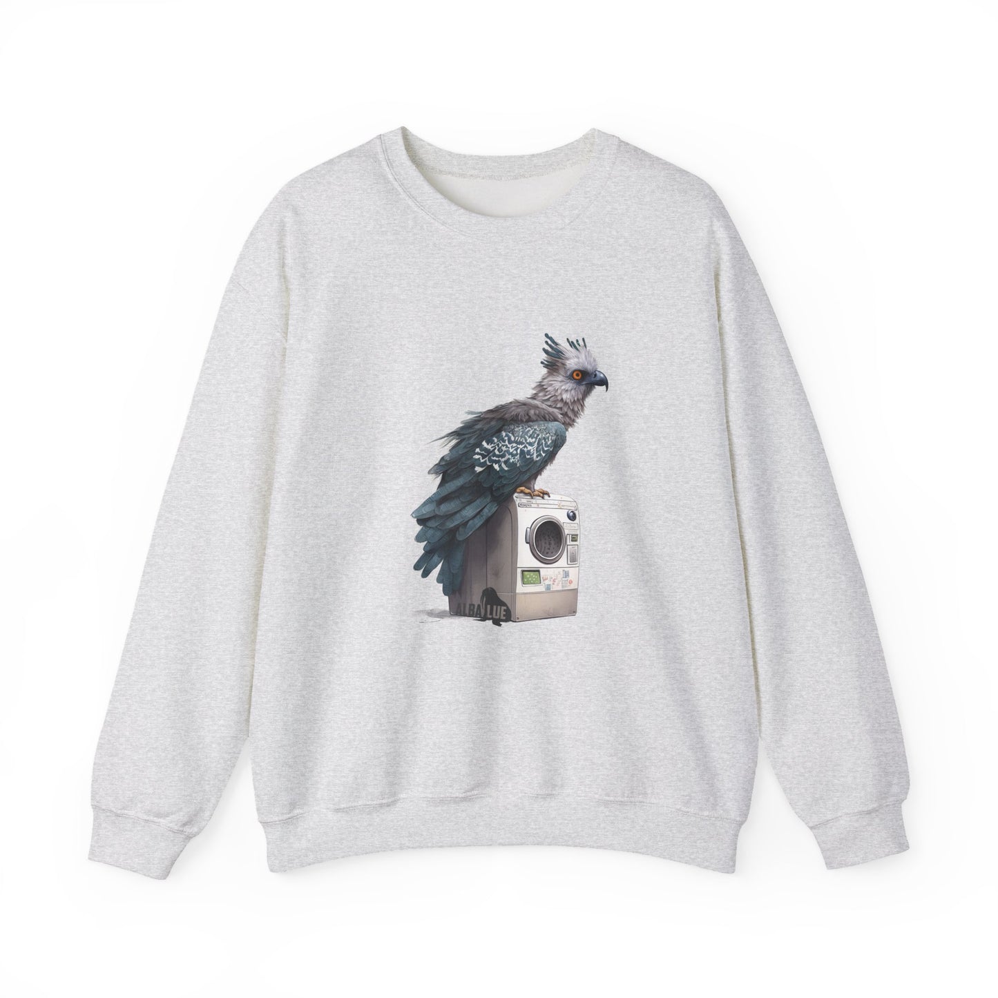 Harpy Eagle Sitting on a Washing Machine  - Crewneck Sweatshirt
