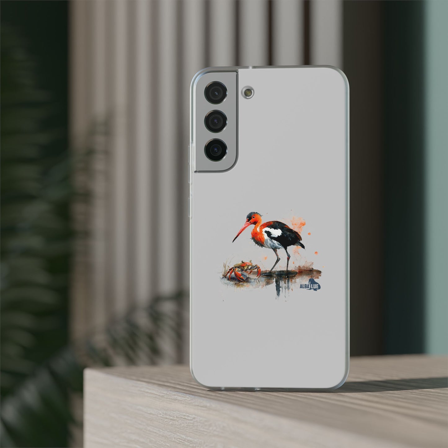 Bird Watercolor Phone Case — Painted Water Bird Flexi Case