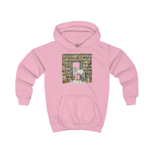Horse in a Library - Hoodie for Toddlers and Kids