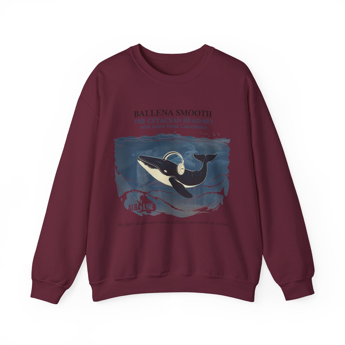 Whale Headphone - Crewneck Sweatshirt