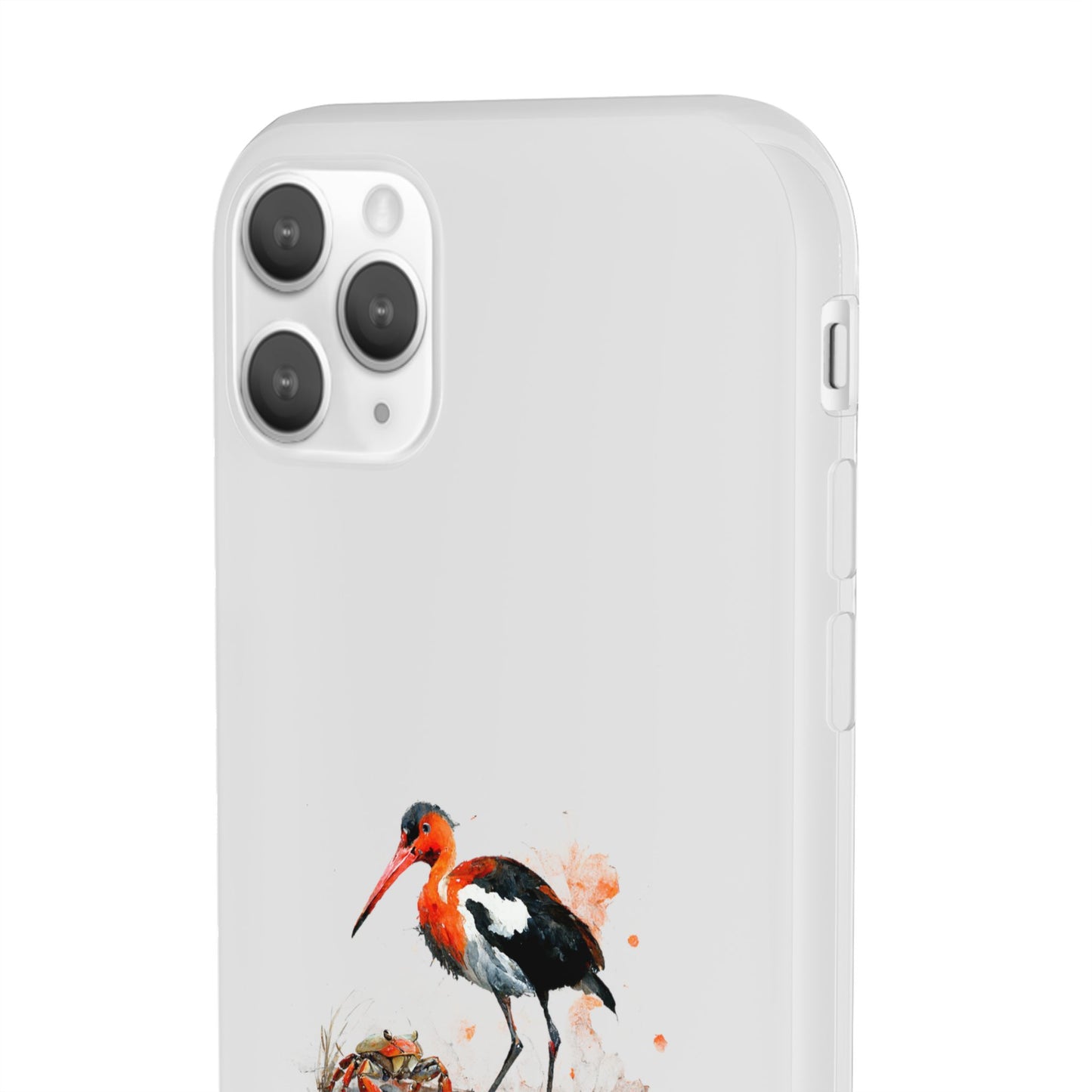 Bird Watercolor Phone Case — Painted Water Bird Flexi Case