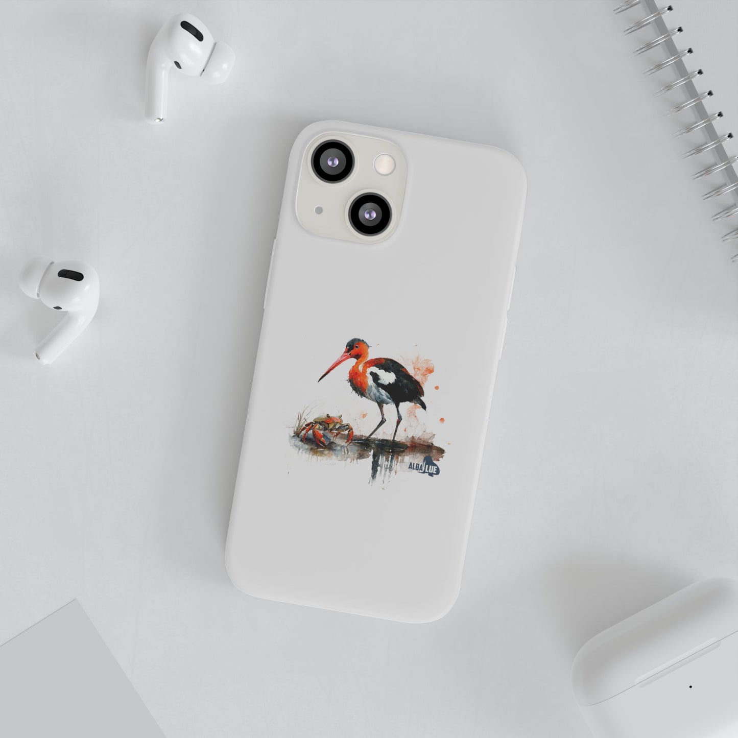 Bird Watercolor Phone Case — Painted Water Bird Flexi Case