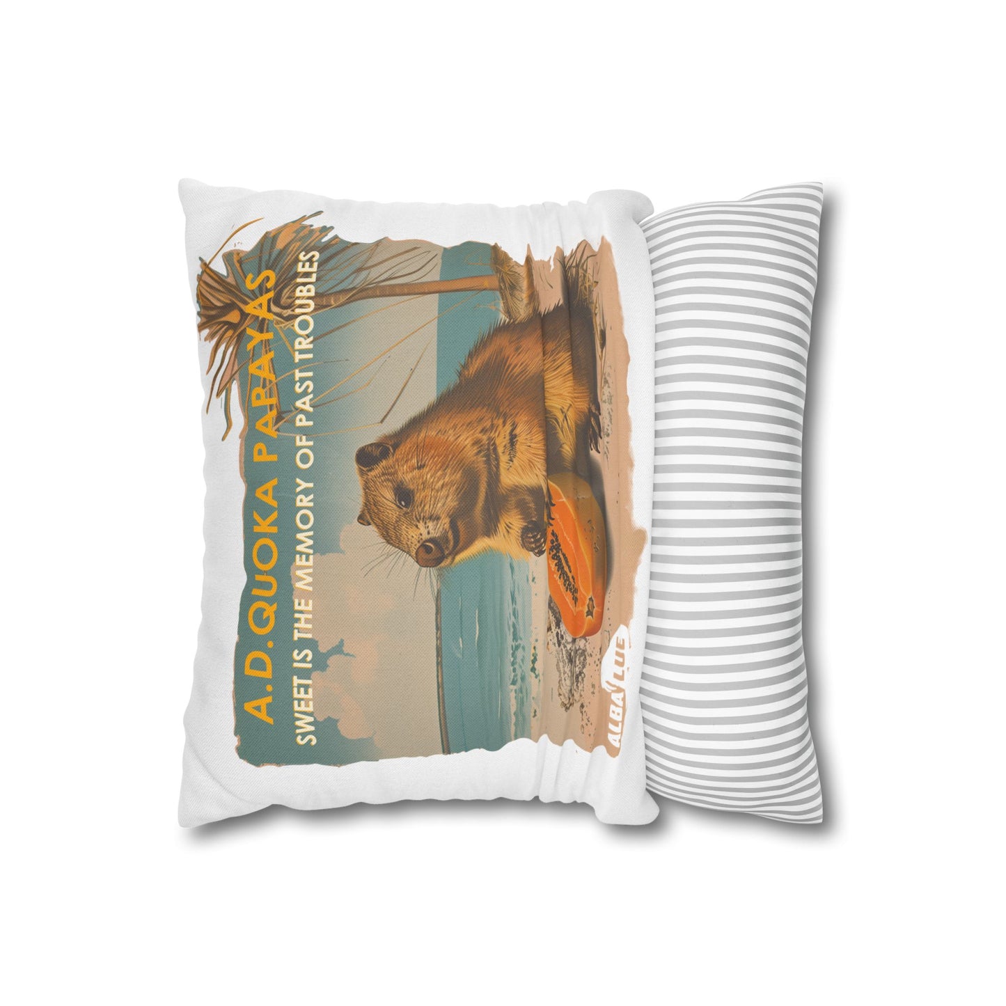 Retro A.D. Quokka Papayas - Pillowcase
