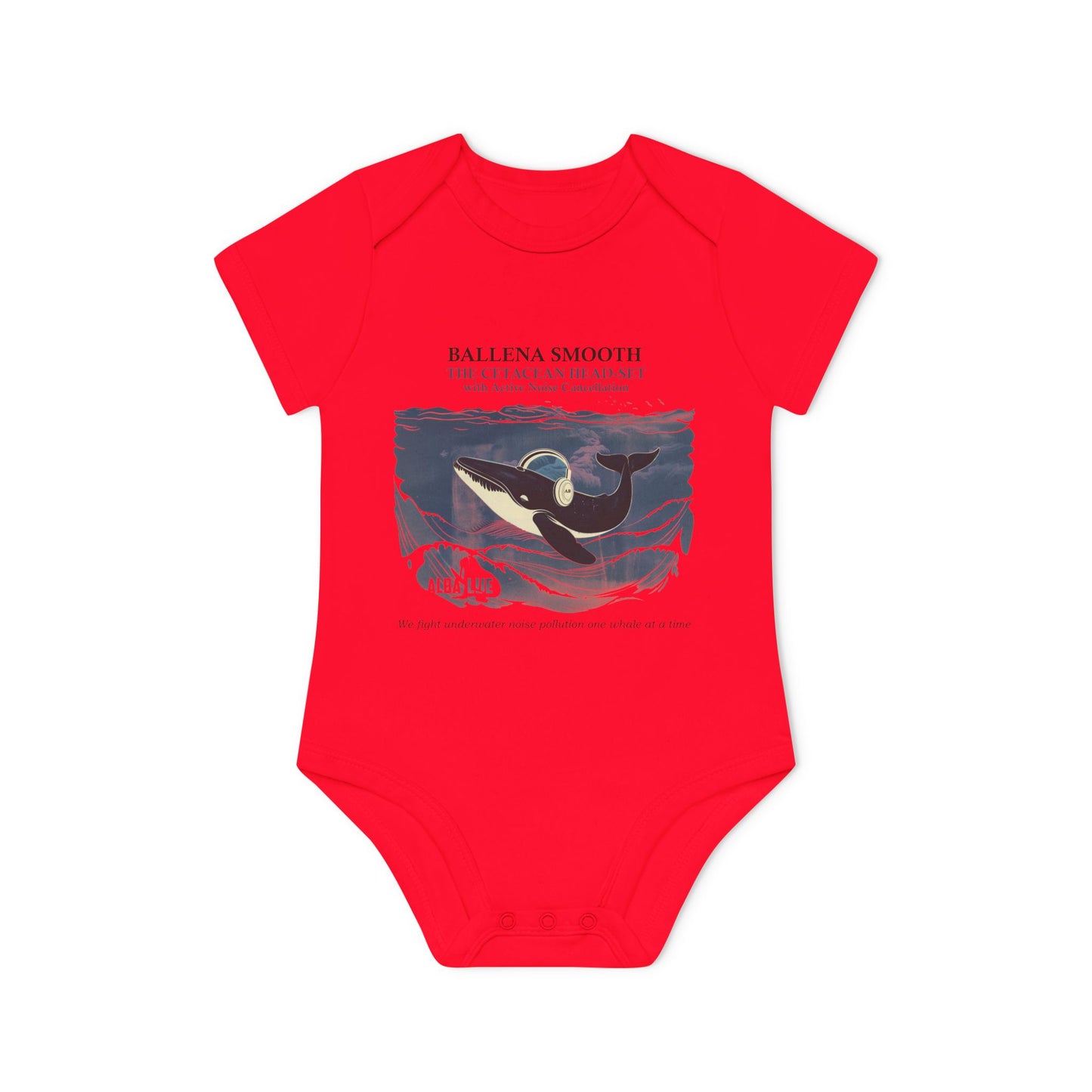 Whale Headphone - Infant Bodysuit Organic